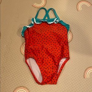 NWOT | Cat & Jack strawberry bathing suit - 9M